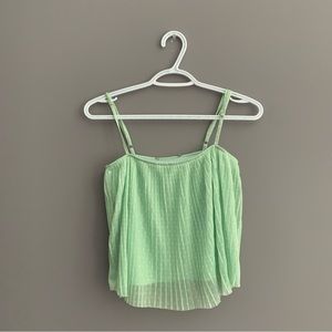 Small Polka Dot Green Crop Tank Top